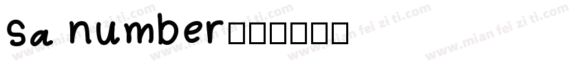 sa number字体转换